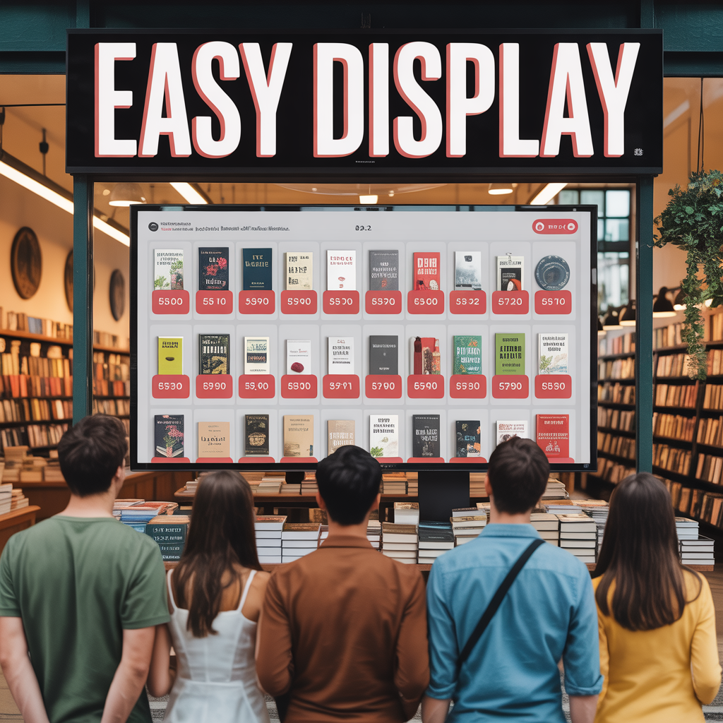 showing new books in a book store