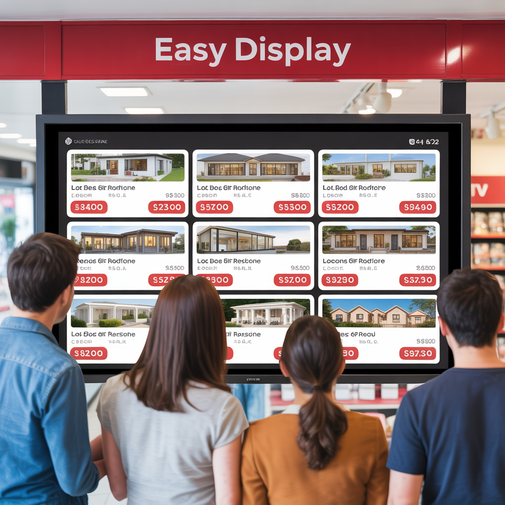 Real Estate store showing house on sells